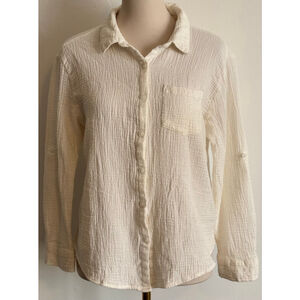 Women's Thread & Supply White Button Down Shirt M